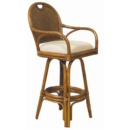 30" Swivel Barstool with Upholstered Seat